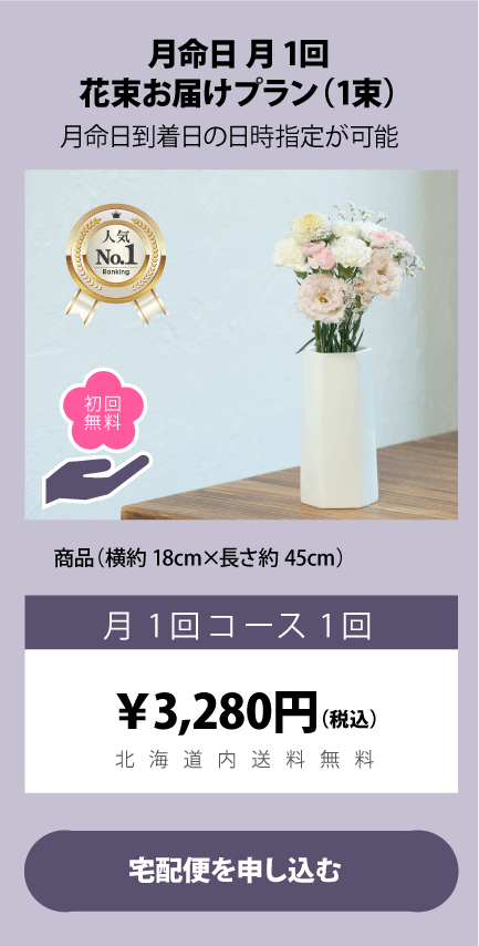 月命日／月1回お届けプラン（1束）