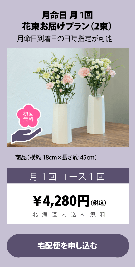 月命日／月1回お届けプラン（2束）