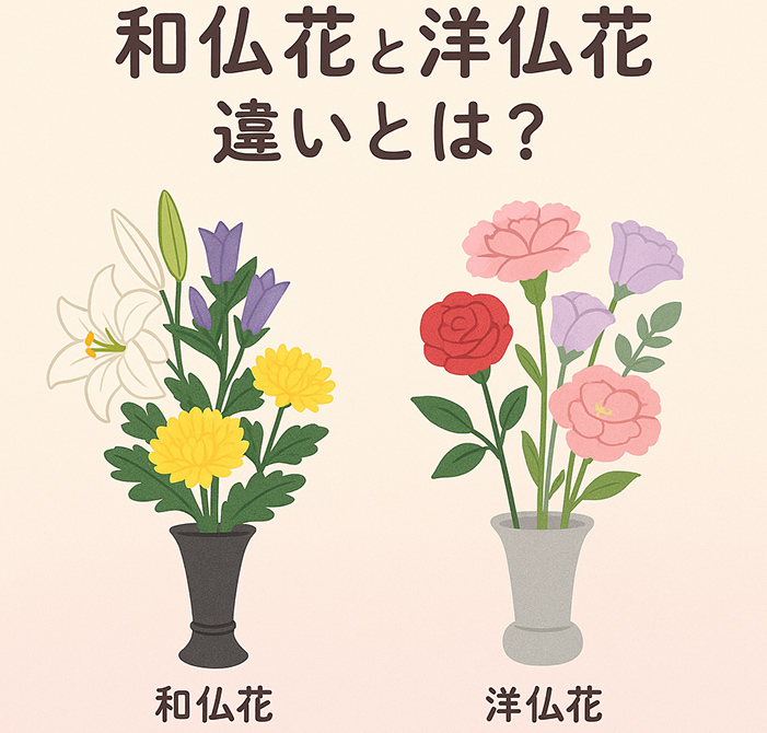 和仏花と洋仏花の違いとは？ピンクの仏花はOK？｜やさしい供花の選び方
