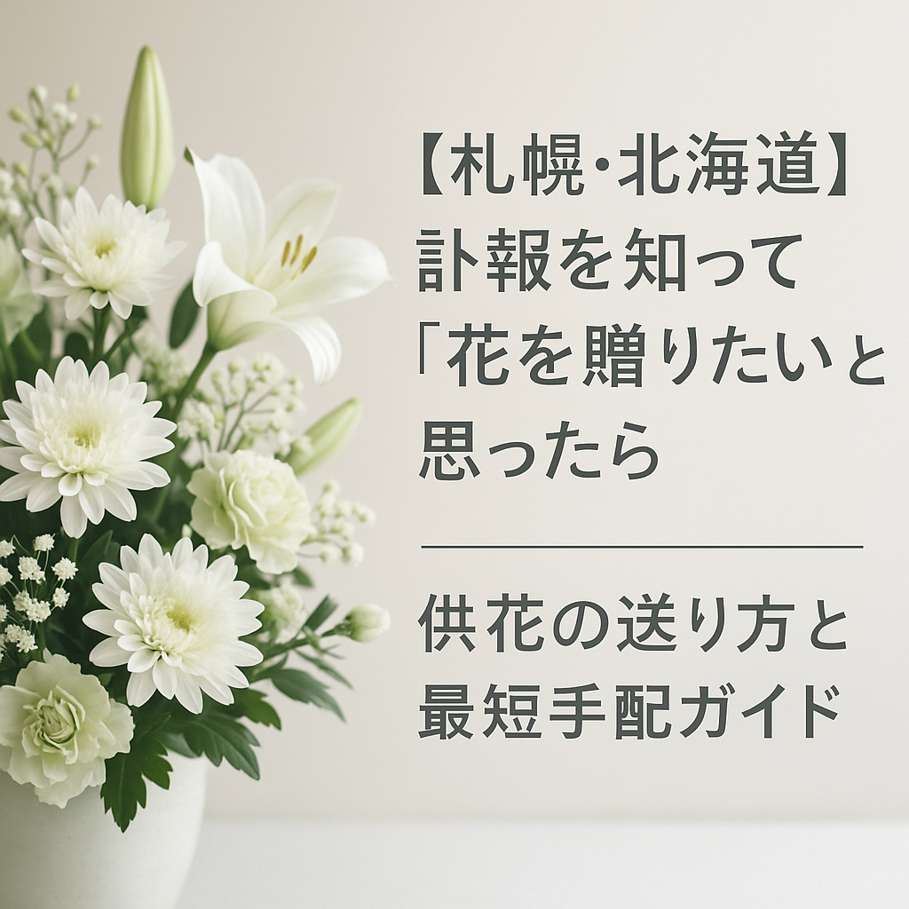【札幌・北海道】訃報を知って「花を贈りたい」と思ったら｜供花の送り方と最短手配ガイドのイメージ画像